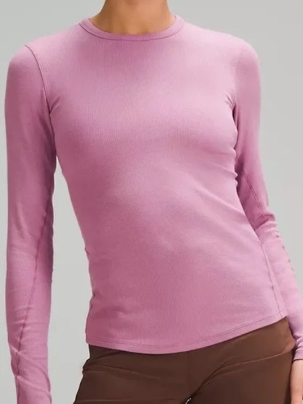 Lululemon NWT Hold Tight Long Sleeve Tee 2 DHMU Pink Dahlia Mauve